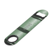 Tissu vert métallique bandes industrielles noires (Devant angulaire)