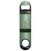 Tissu vert métallique bandes industrielles noires (Devant)