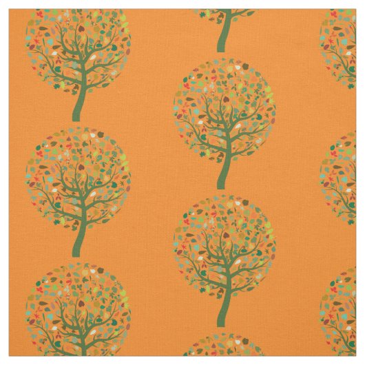 Tissu Vert mignon arbre de l'environnement (Échantillon)