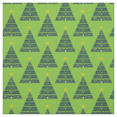 Tissu vert mistletoe des arbres de Noël (Échantillon)