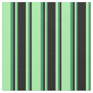 Tissu Vert, Noir & Mer Vert Motif des rayures