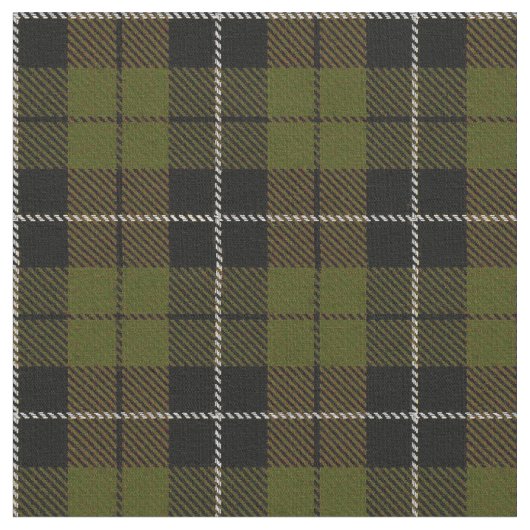 Tissu Vert O.D. chaud plaid blanc, bande noire (Fermer)