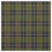 Tissu Vert O.D. chaud plaid blanc, bande noire (Échantillon)