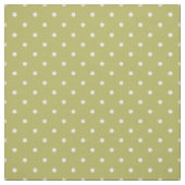 Tissu vert olive avec points Pois blancs (Échantillon)