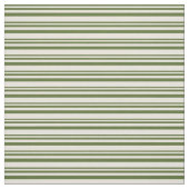 Tissu Vert olive foncé et rayures beiges (Échantillon)