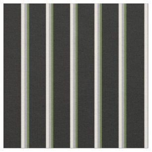 Tissu Vert olive foncé, gris foncé, beige et noir
