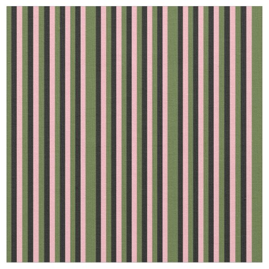 Tissu Vert olive foncé, rose pâle et noir (Fermer)