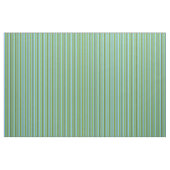 Tissu Vert, Olive foncé Vert et Ciel clair Lignes Bleues (Yard)