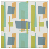 Tissu Vert orange Bleu Rectangles Abstraites Retro Patte (Échantillon)