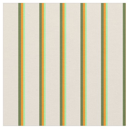 Tissu Vert, Orange foncé, Olive foncé Vert & Bisque (Fermer)