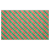 Tissu vert rouge de motif d'échelle de Noël (Fat Quarter)