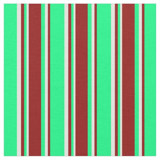 Tissu Vert, rouge foncé et Motif jaune clair (Fermer)