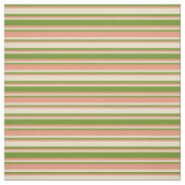 Tissu Vert, Saumon foncé et tan (Échantillon)