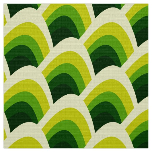 Tissu vert style seventies rétro mod (Échantillon)