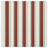 Tissu Vert, Tan, Blanc, Maroon et bleu ciel profond (Échantillon)