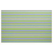 Tissu Vert, Tan, Vert foncé, Bleu & Blanc Lignes (Yard)