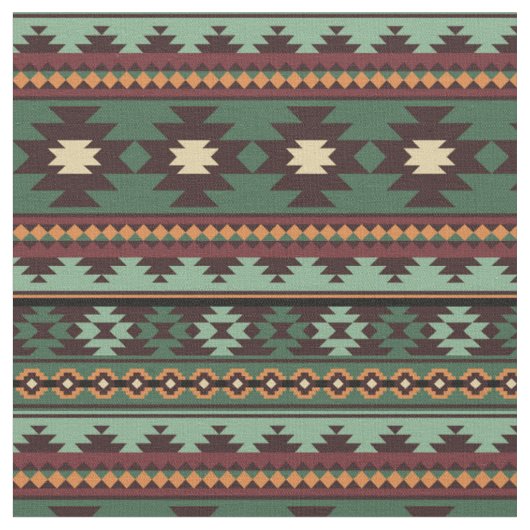 Tissu Vert tribal du sud-ouest (Fermer)