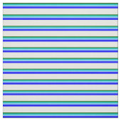 Tissu Vert, Turquoise, Ciel bleu clair, Bleu & Blanc (Échantillon)