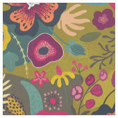 Tissu Verts tropicaux Abstrait Floral (Fermer)