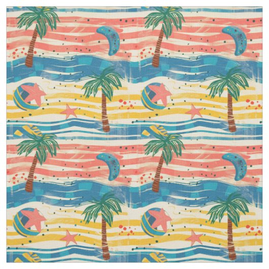 Tissu Vibes de plage (Échantillon)