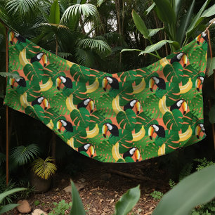 Tissu Vibrant Fiesta Toucan Oiseaux tropicaux Bananes Fe
