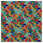 Tissu Vibrant Rainbow Petal Bloom Pattern (Fermer)