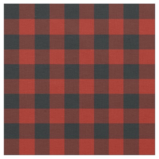 Tissu Vichy Rouge et Noir Buffalo Rustique (Fermer)