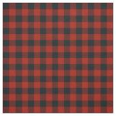 Tissu Vichy Rouge et Noir Buffalo Rustique (Échantillon)