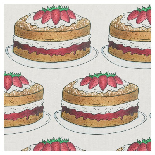 Tissu Victoria Sponge Cake British Food Baking Dessert (Fermer)