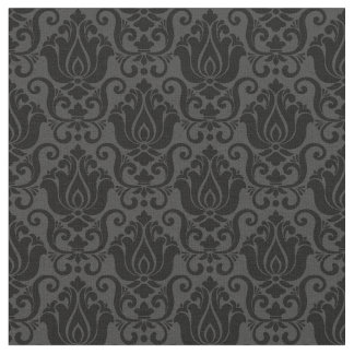 Tissu victorian damask antique black wallpaper ornate