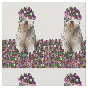 Tissu Vieux chien de berger anglais de Martha
