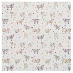 Tissu Vieux Et Ravissant : Vache Whimsy