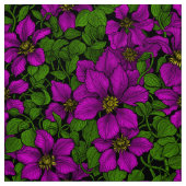 Tissu Vigne Clematis rose (Échantillon)