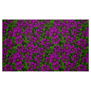 Tissu Vigne Clematis rose