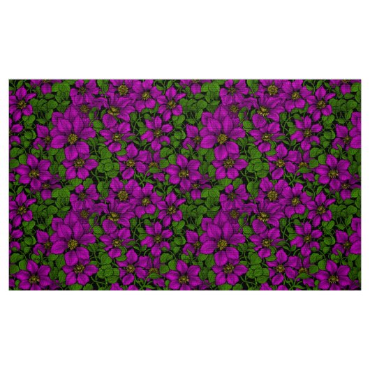 Tissu Vigne Clematis rose (Fat Quarter)
