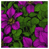 Tissu Vigne Clematis rose (Fermer)
