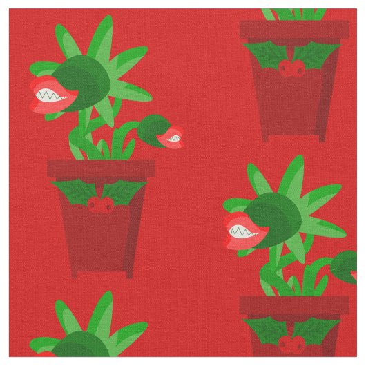 Tissu vilain noël vénériens flytrap (Fermer)