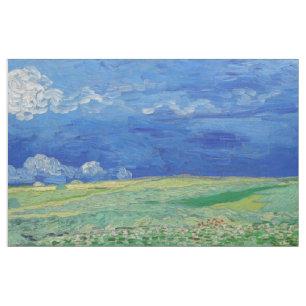 Tissu Vincent van Gogh - Champs de blé sous des nuages o