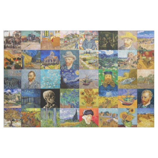 Tissu Vincent van Gogh - chefs-d'oeuvre Mosaic Patchwork (Yard)