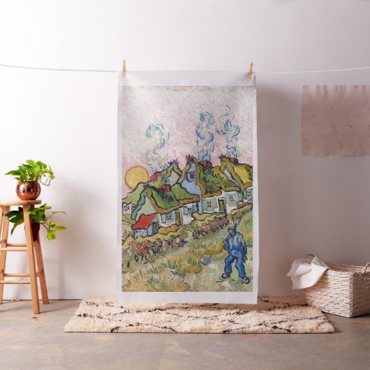 Tissu Vincent van Gogh - Maisons et figure (In Situ)