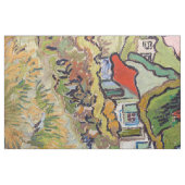 Tissu Vincent van Gogh - Maisons et figure (Fat Quarter)