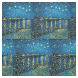 Tissu Vincent Van Gogh Nuit étoilée sur le Rhône
