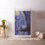 Tissu Vincent Van Gogh Starry Nuit Vintage Art<br><div class="desc">Vincent van Gogh Starry Night Art Peinture Starry Night est un tableau de l'artiste post-impressionniste néerlandais Vincent van Gogh. Le ciel bleu de la nuit est rempli de nuages tourbillonnants, d'étoiles et d'une lune brillante croissant. La Nuit étoilée est la seule nocturne de la série de vues depuis la fenêtre...</div>