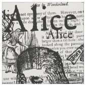 Tissu Vintage Alice Collage noir et blanc (Échantillon)