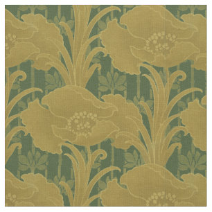 Tissu Vintage Art Nouveau Pépites Jaunes Motif