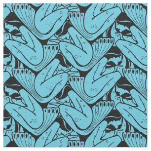 Tissu Vintage Art nouveau Sirène Motif par K. Moser