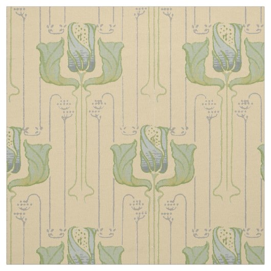Tissu Vintage Arts & Crafts Style Tulip Pattern (Échantillon)