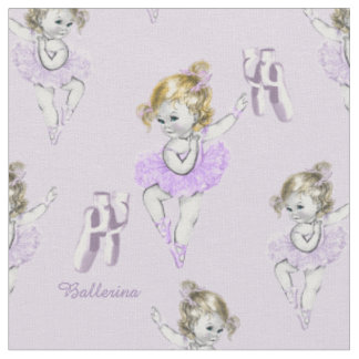 Tissu Vintage Ballerina Baby Ballet Chaussons Lavande