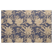 Tissu vintage beige et bleu marine (Fat Quarter)