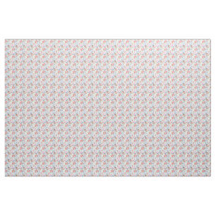 Tissu Vintage bleu et rose Floral Chintz Motif